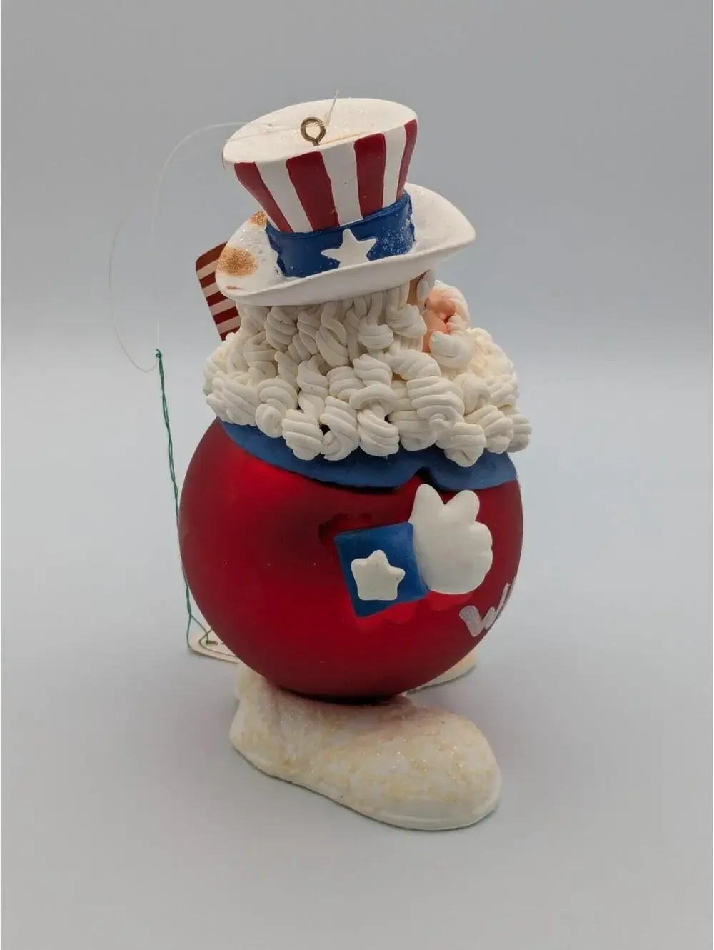 Department 56 I Want You 1999 Pastimes Santa Ornament, Uncle Sam, Americana
